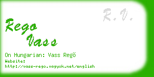 rego vass business card